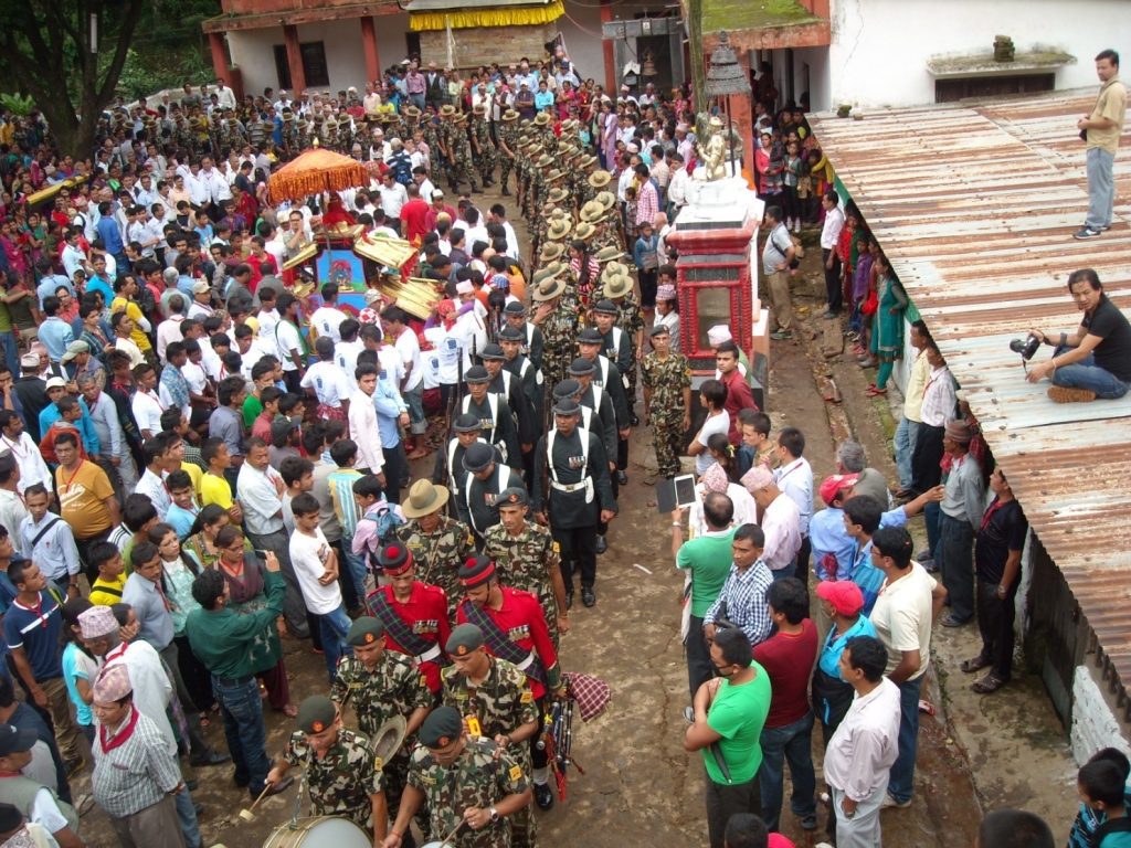 (Nepali Army's participation in the Chariot Procession)